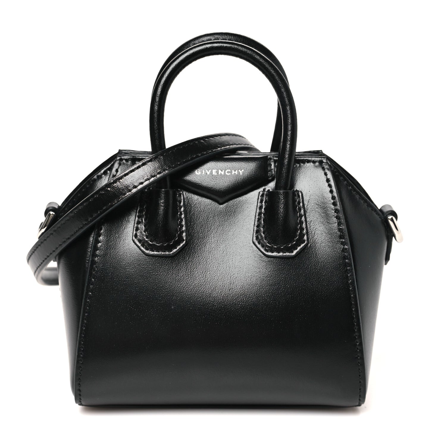 Shiny Lord Calfskin Micro Antigona Black