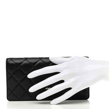 Chanel Caviar Quilted Yen Wallet Black 2 of 10