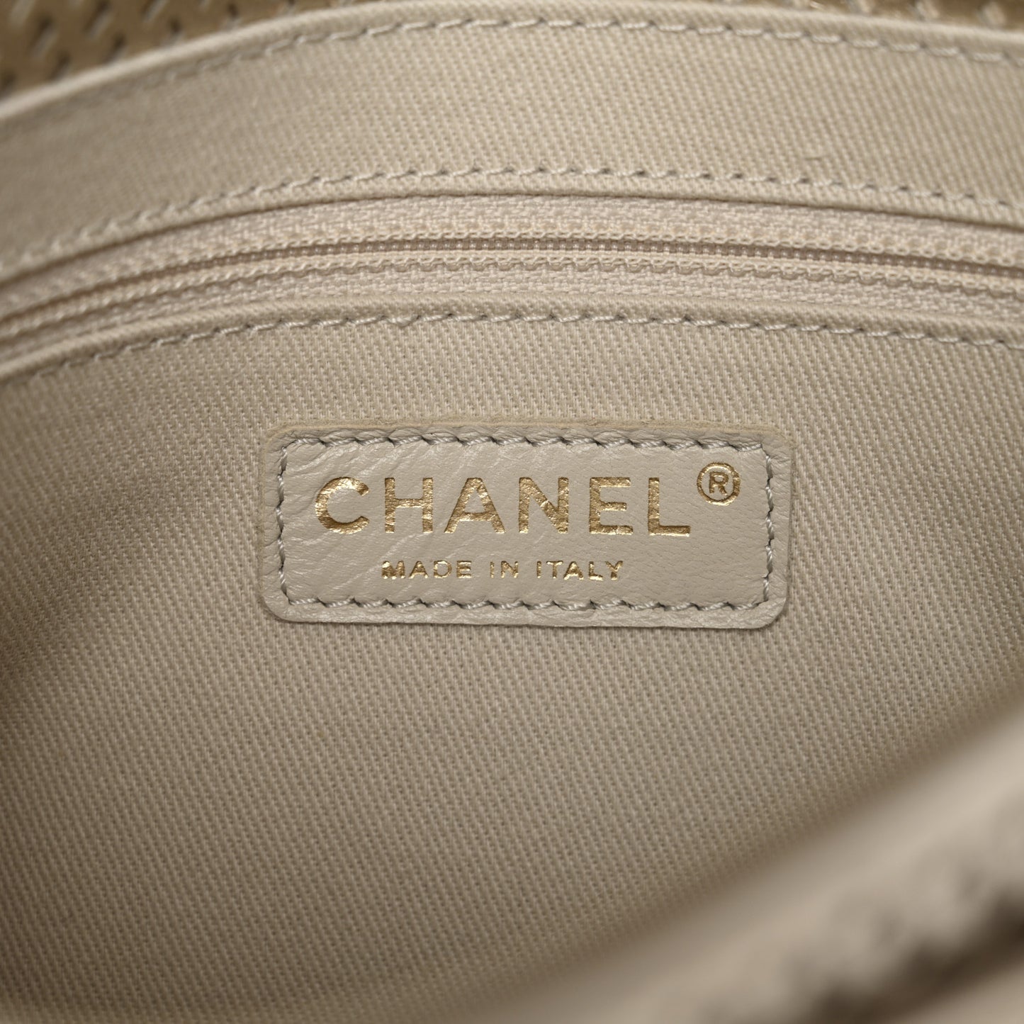 Metallic Perforated Calfskin Small Up In The Air Flap Light Gold