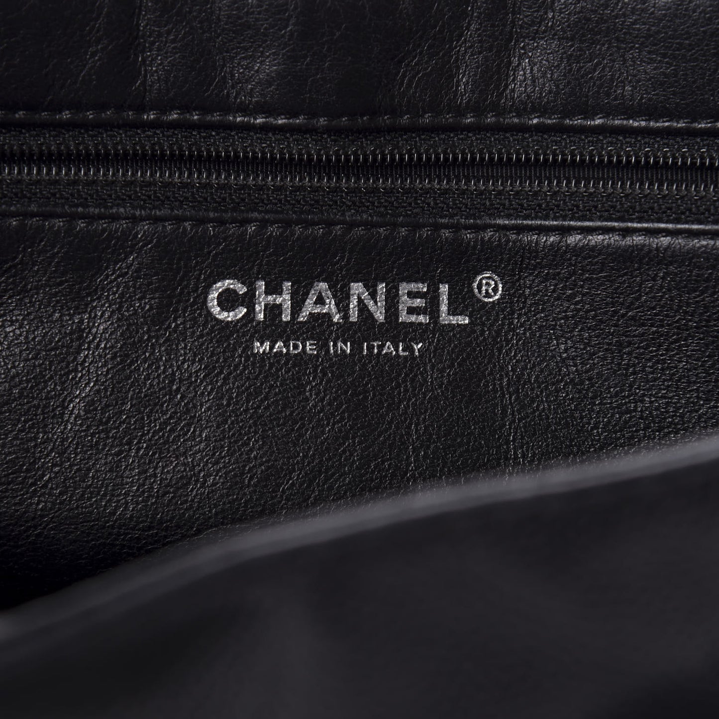 Caviar Half Moon Large Flap Black