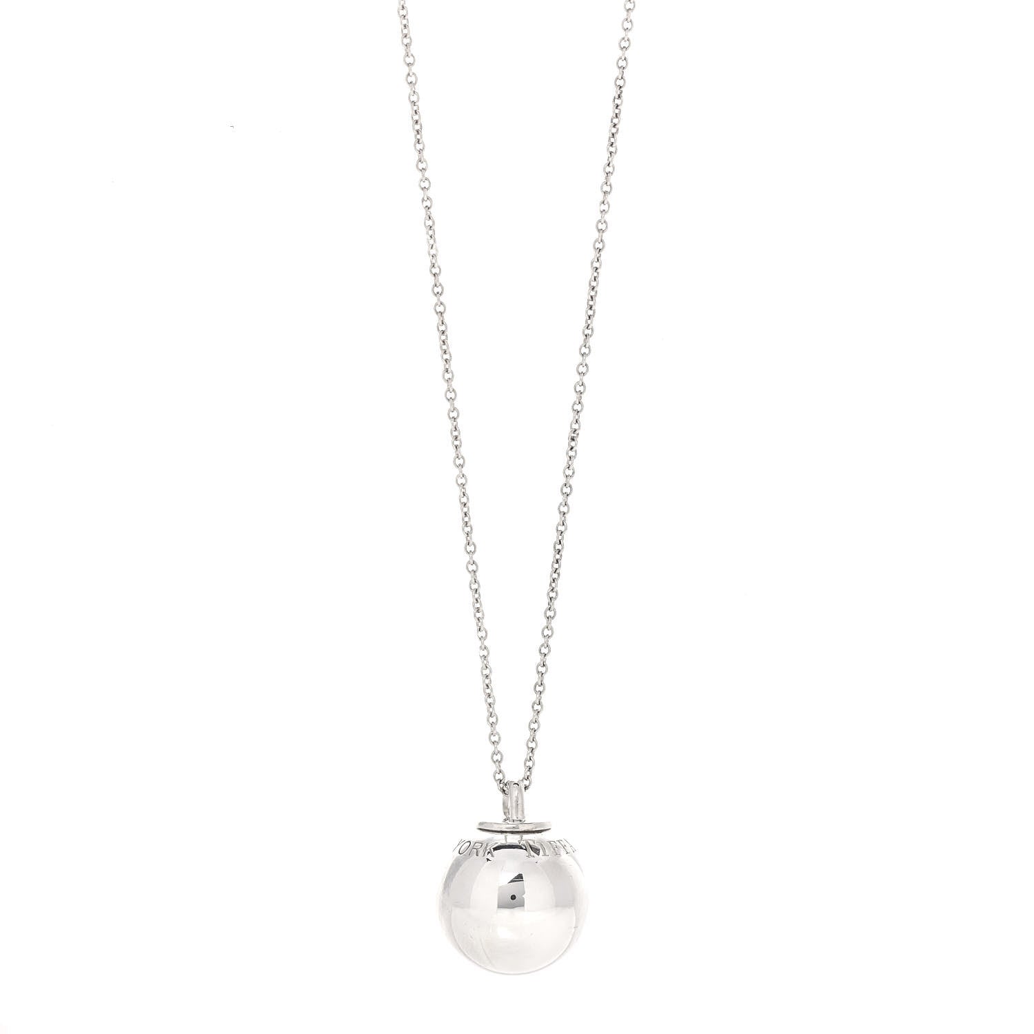 Tiffany Sterling Silver 19mm HardWear Ball Pendant Necklace 1 of 6