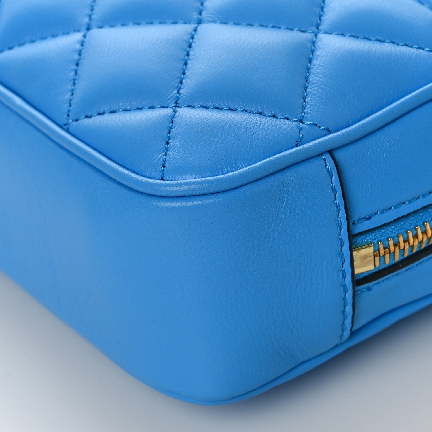 Versace Nappa Quilted Medusa Camera Bag Blue 8 of 8