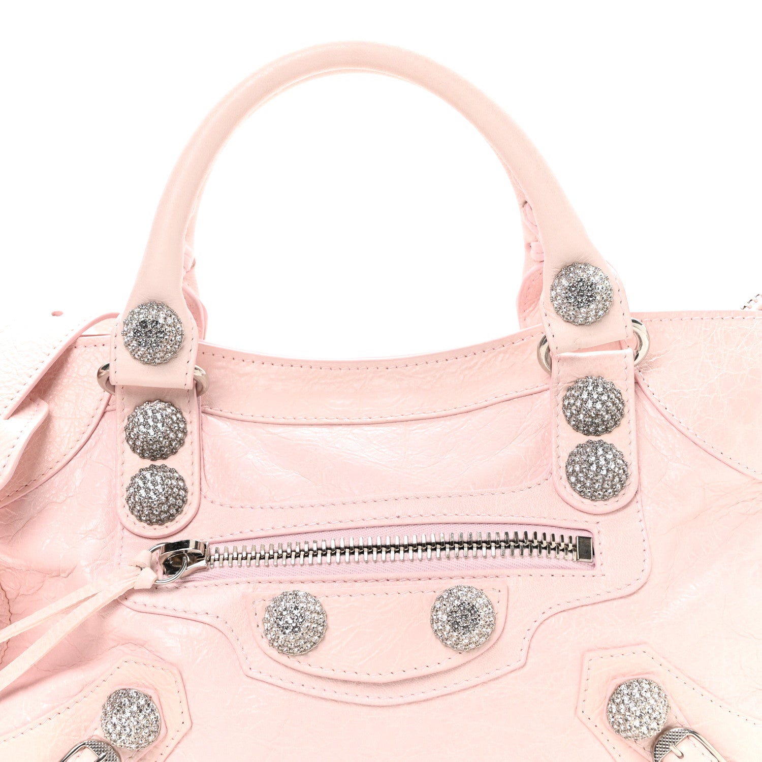 Balenciaga Agneau Arena Giant Rhinestone Hardware Small Le City Petal Pink 8 of 11