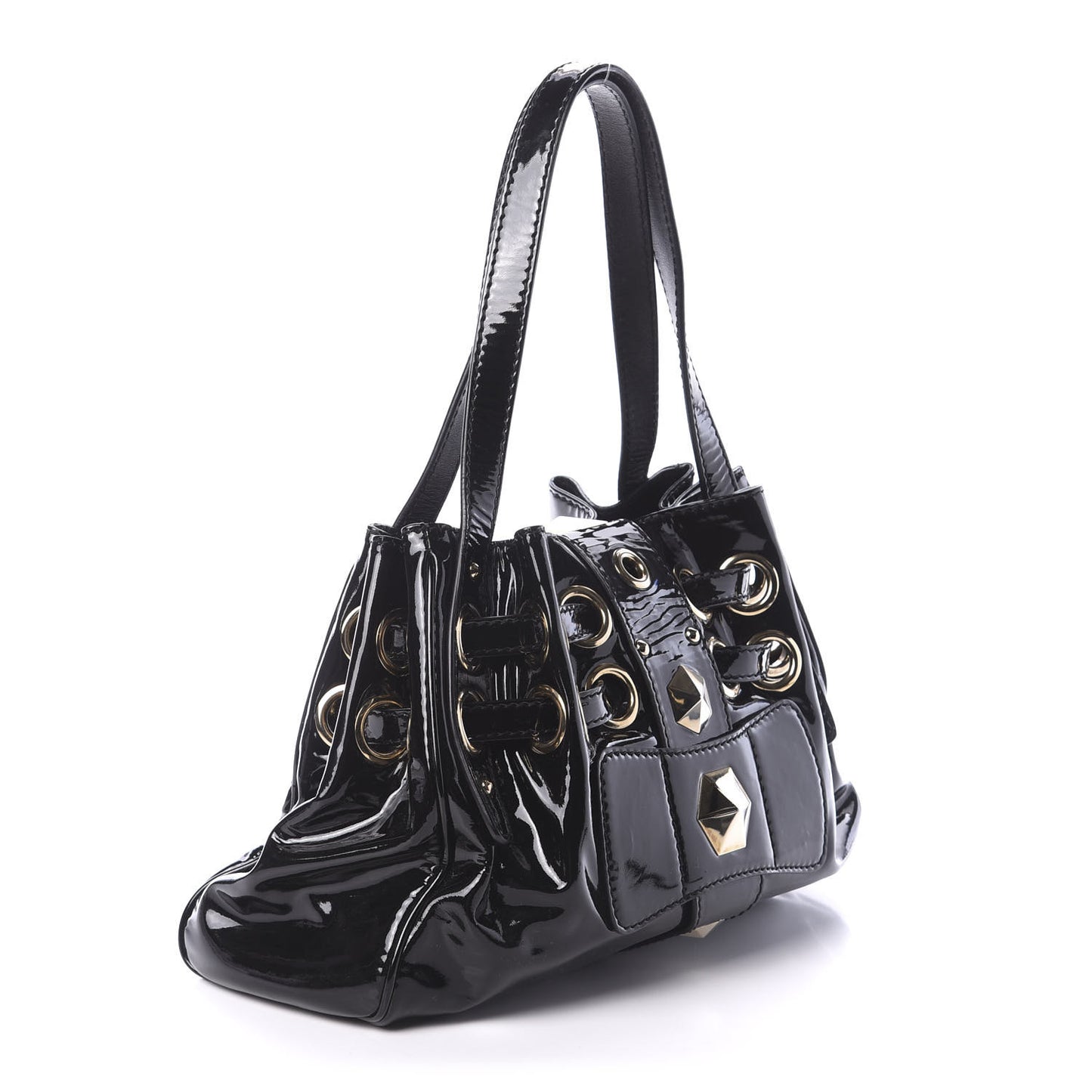 Patent Studded Ramona Black