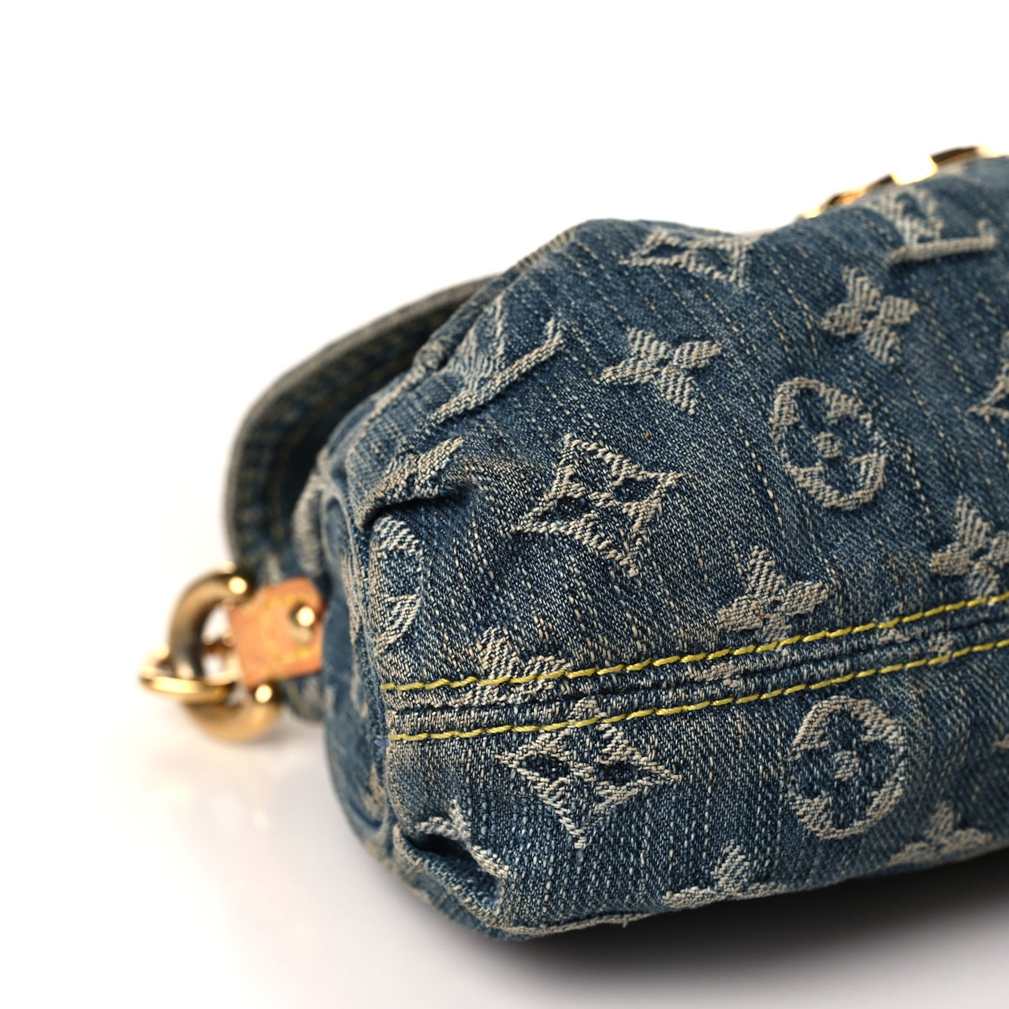 Monogram Denim Mini Pleaty Blue