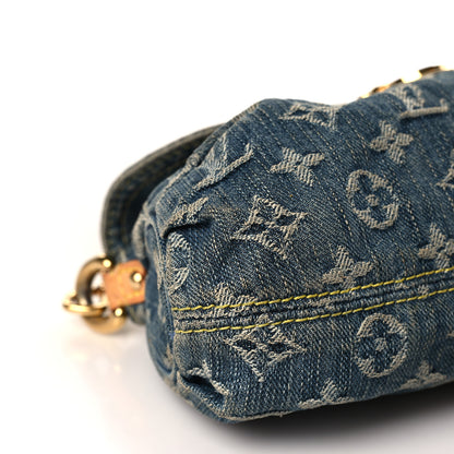 Louis Vuitton Monogram Denim Mini Pleaty Blue 7 of 9