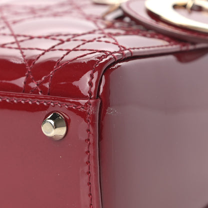 Christian Dior Patent Cannage Mini Lady Dior Red 10 of 10
