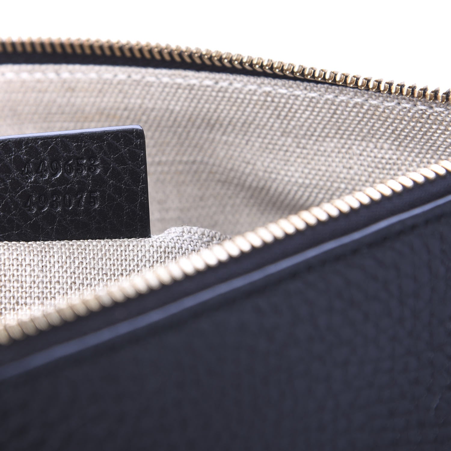 Gucci Pebbled Calfskin Large Bamboo Clutch Black 9 of 11