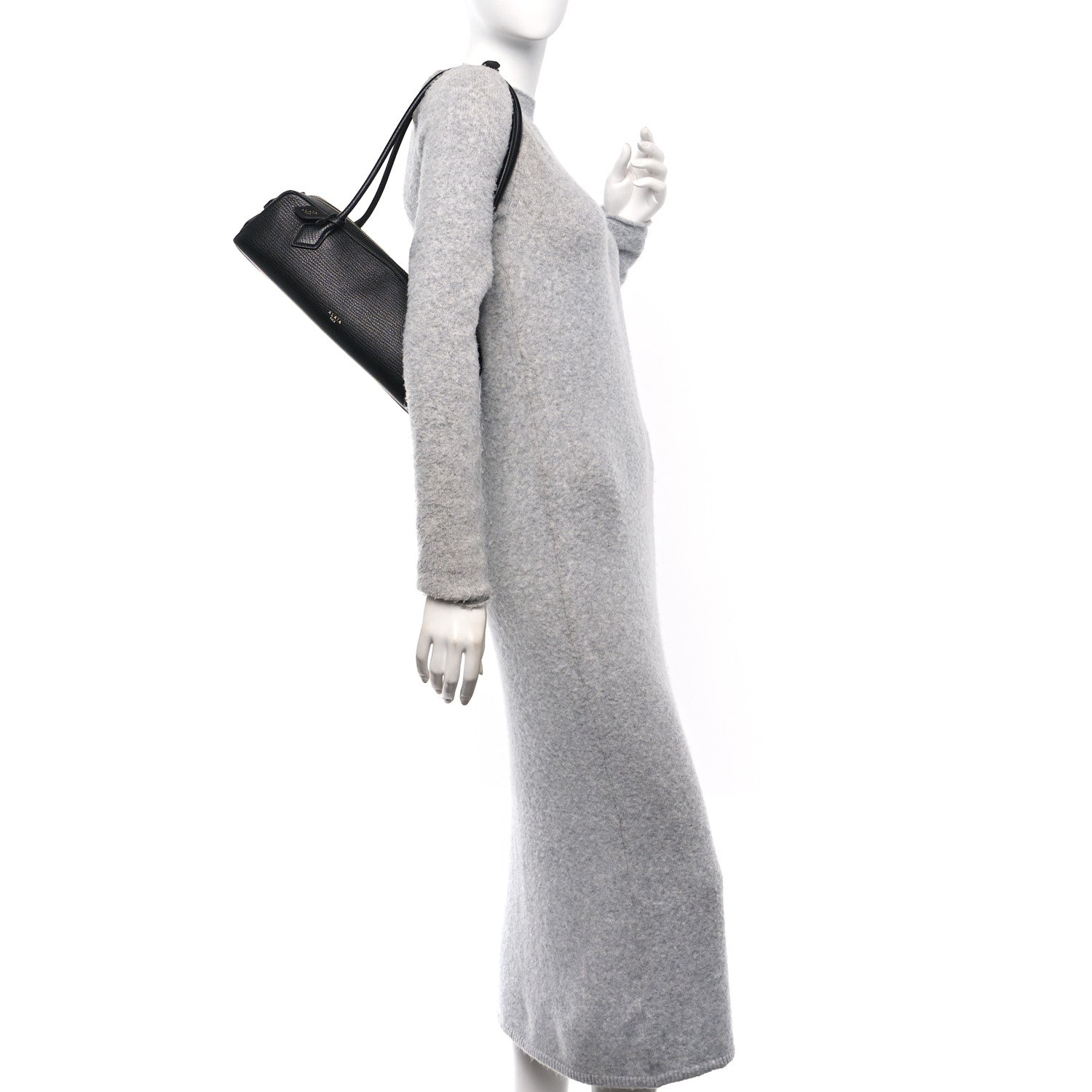 Alaia Goatskin Medium Le Teckel Bag Black 2 of 9