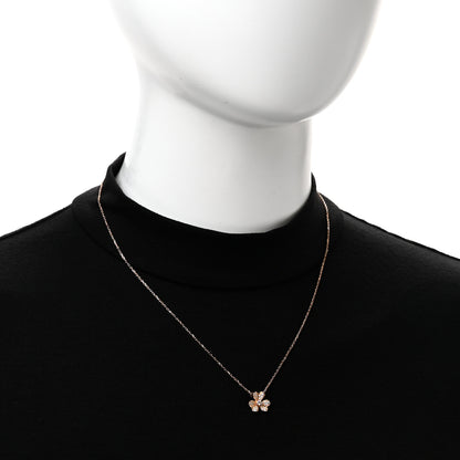 Van Cleef & Arpels 18K Rose Gold Diamond Mini Frivole Pendant Pave Necklace 2 of 5