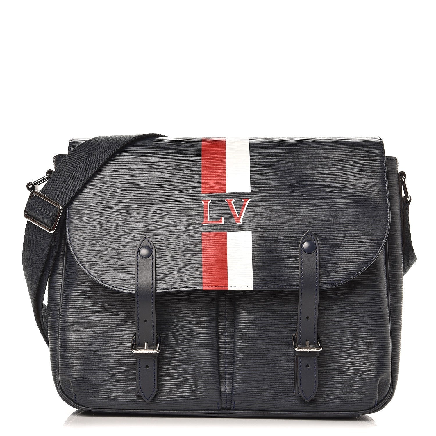 Louis Vuitton Epi Christopher Messenger Navy Stripes 1 of 7