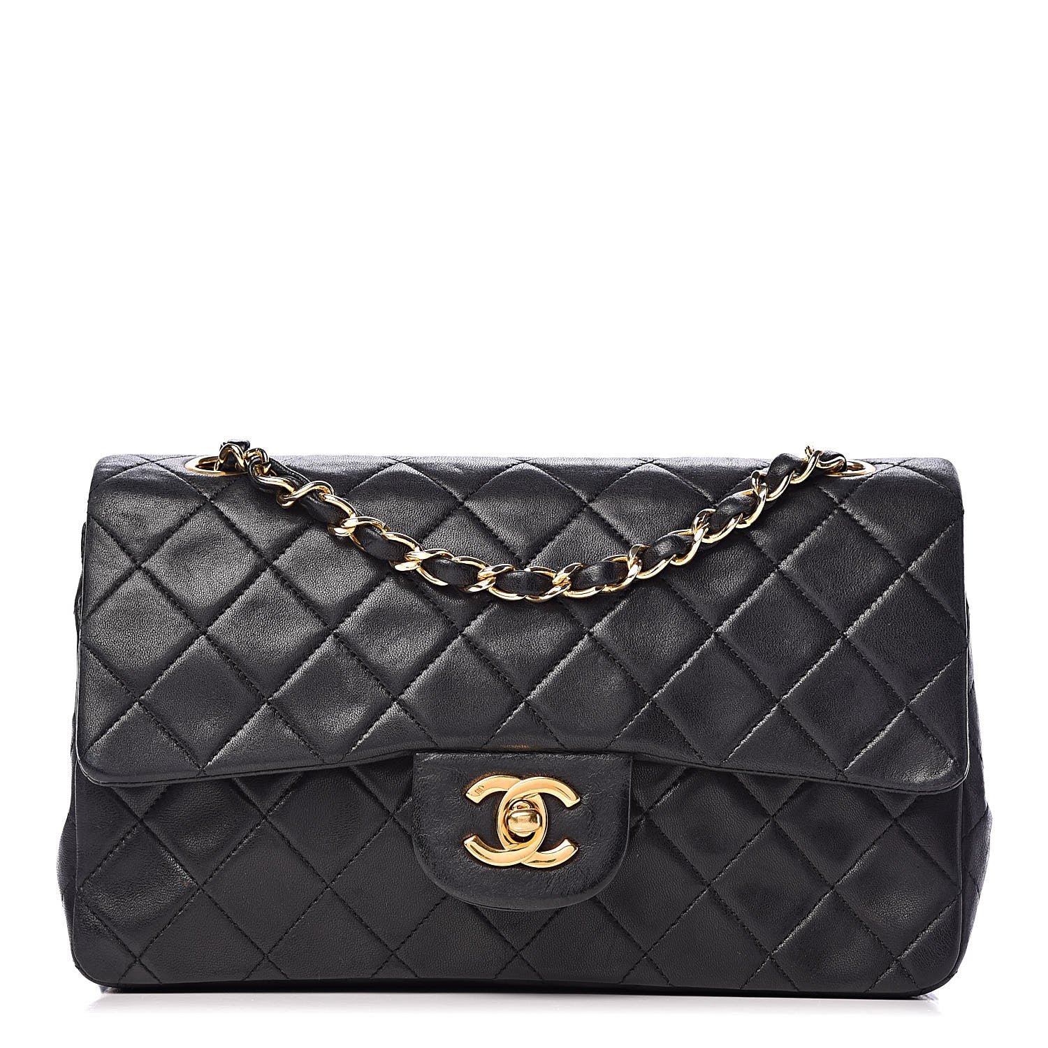Chanel Lambskin Quilted Small Double Flap Black 1 of 12