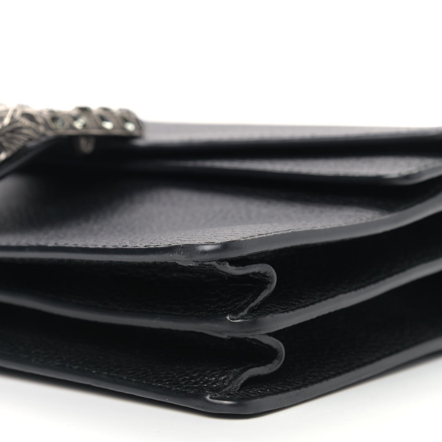 Pebbled Calfskin Small Dionysus Shoulder Bag Black
