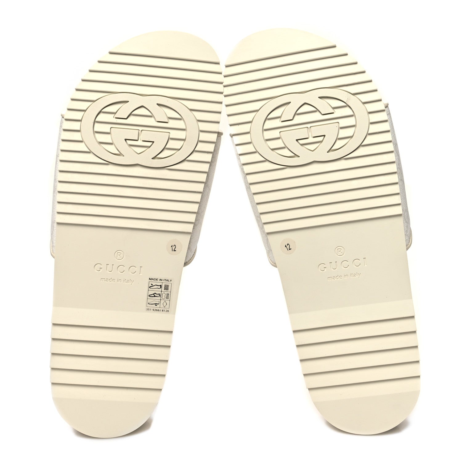 Gucci GG Supreme Monogram Demetra Mens Slide Sandals 12 White Mystic White 5 of 8