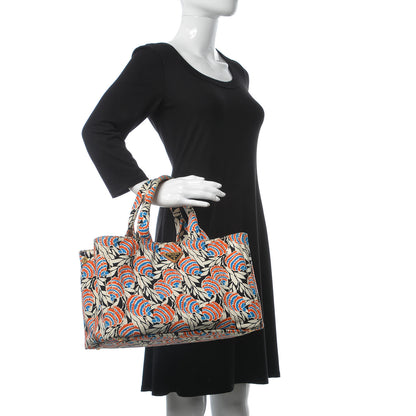 Prada Canapa Stampata Tote Black Mimosa 2 of 8
