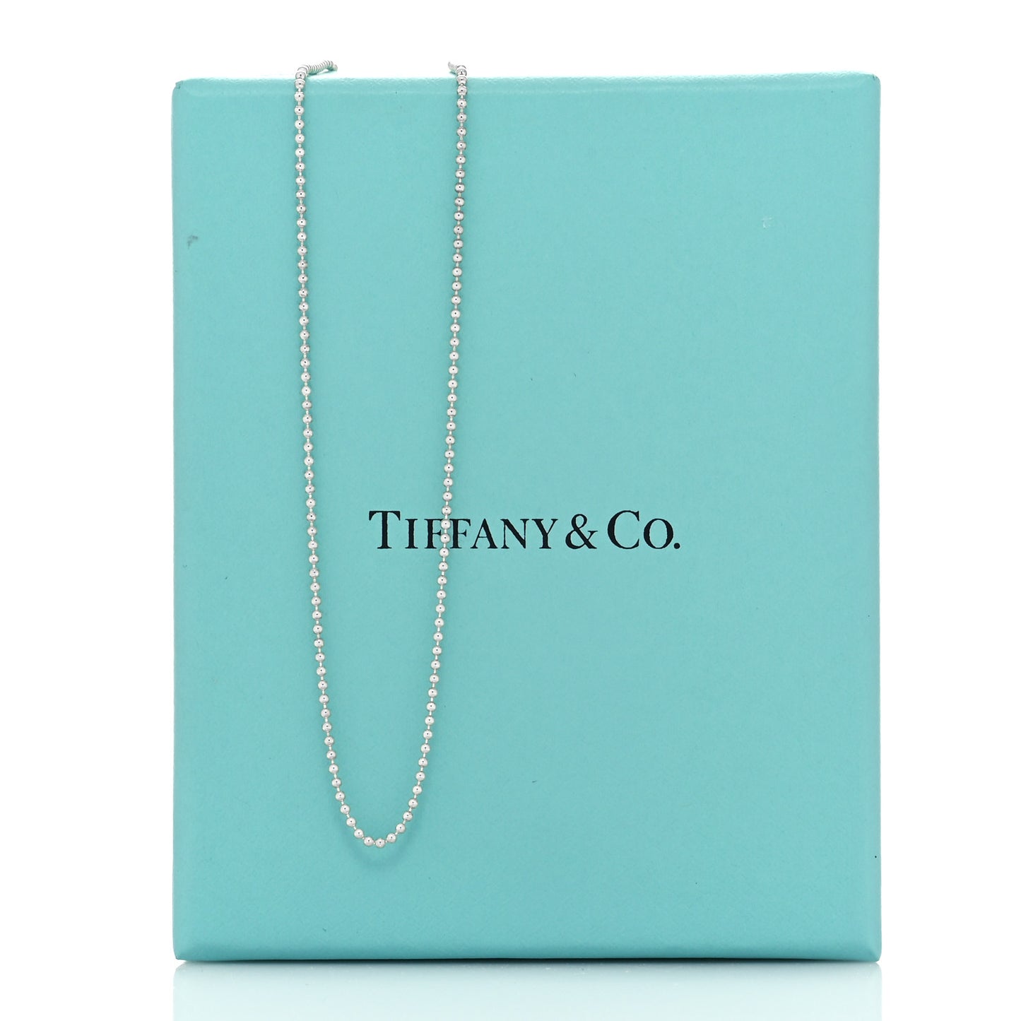 Sterling Silver Bead Chain Necklace 30"