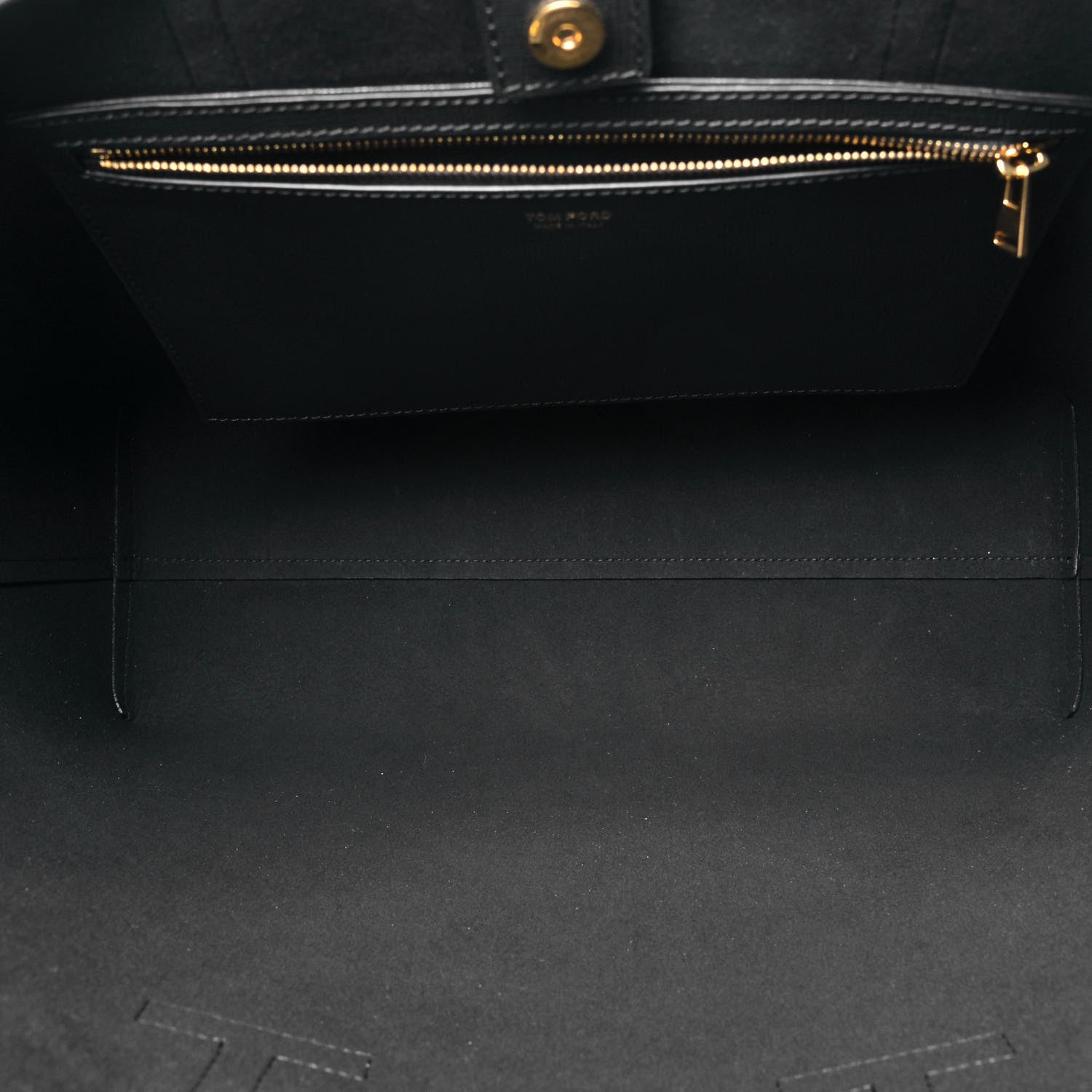 Tom Ford Grained Calfskin Small T Tote Black 4 of 5