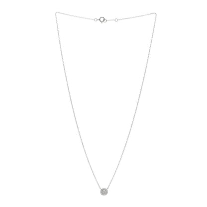 Tiffany Platinum Diamond .12ctw Circlet Pendant Necklace 2 of 4