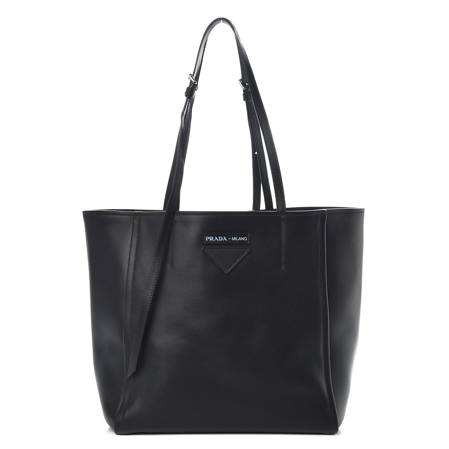 Calfskin Large Concept Shopper Tote Black Astrale