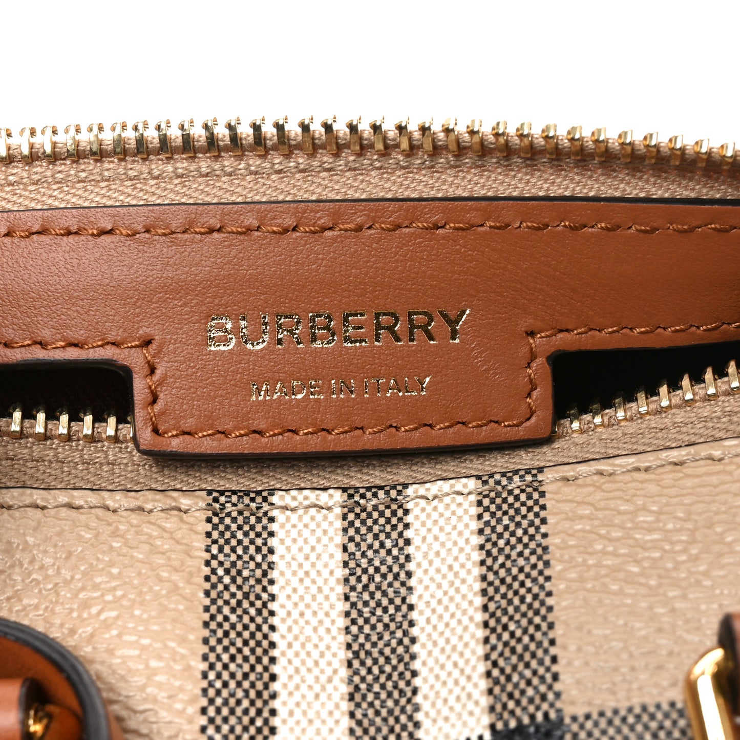 Vintage Check Mini Bowling Bag Briar Brown