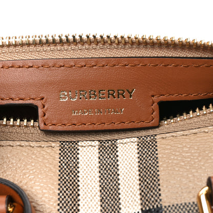 Burberry Vintage Check Mini Bowling Bag Briar Brown 6 of 10