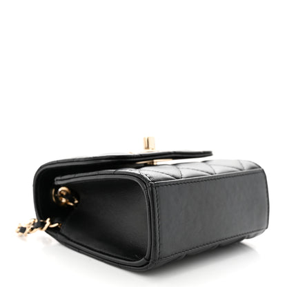 Chanel Lambskin Quilted Mini Trendy CC Chain Wallet Black 4 of 11