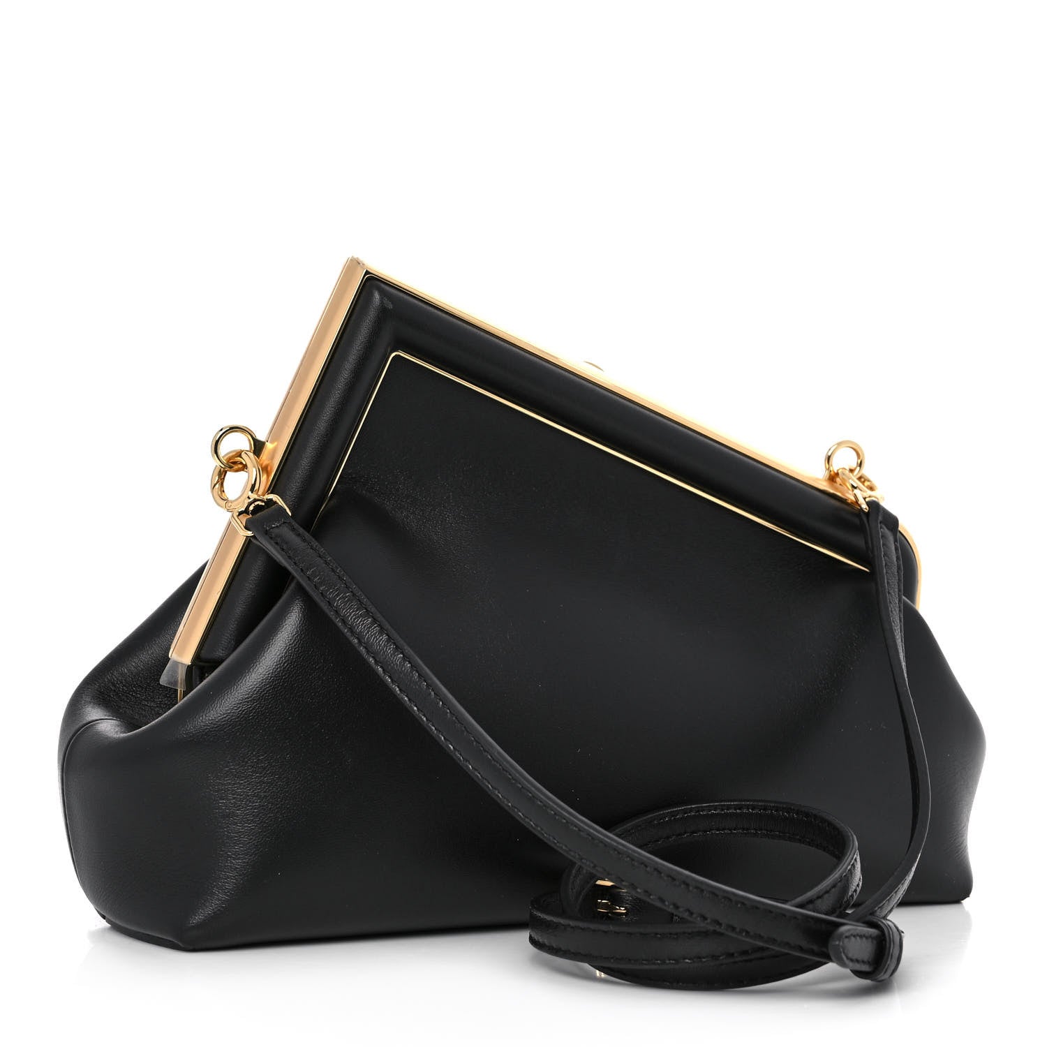 Fendi Shiny Nappa Small Fendi First Black 2 of 11