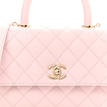 Chanel Caviar Quilted Mini Coco Handle Flap Light Pink 7 of 9