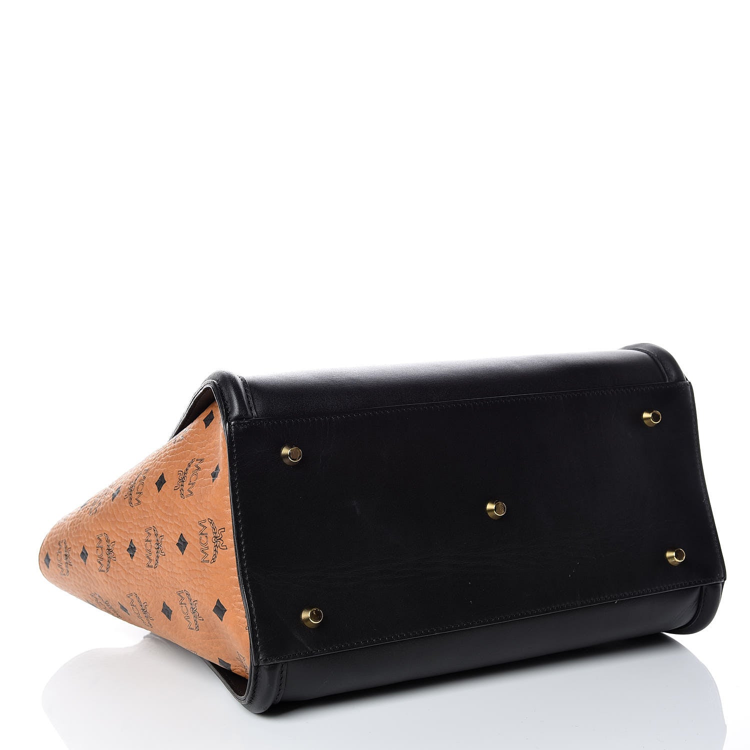 MCM Calfskin Visetos Medium Kathy Tote Black 4 of 21