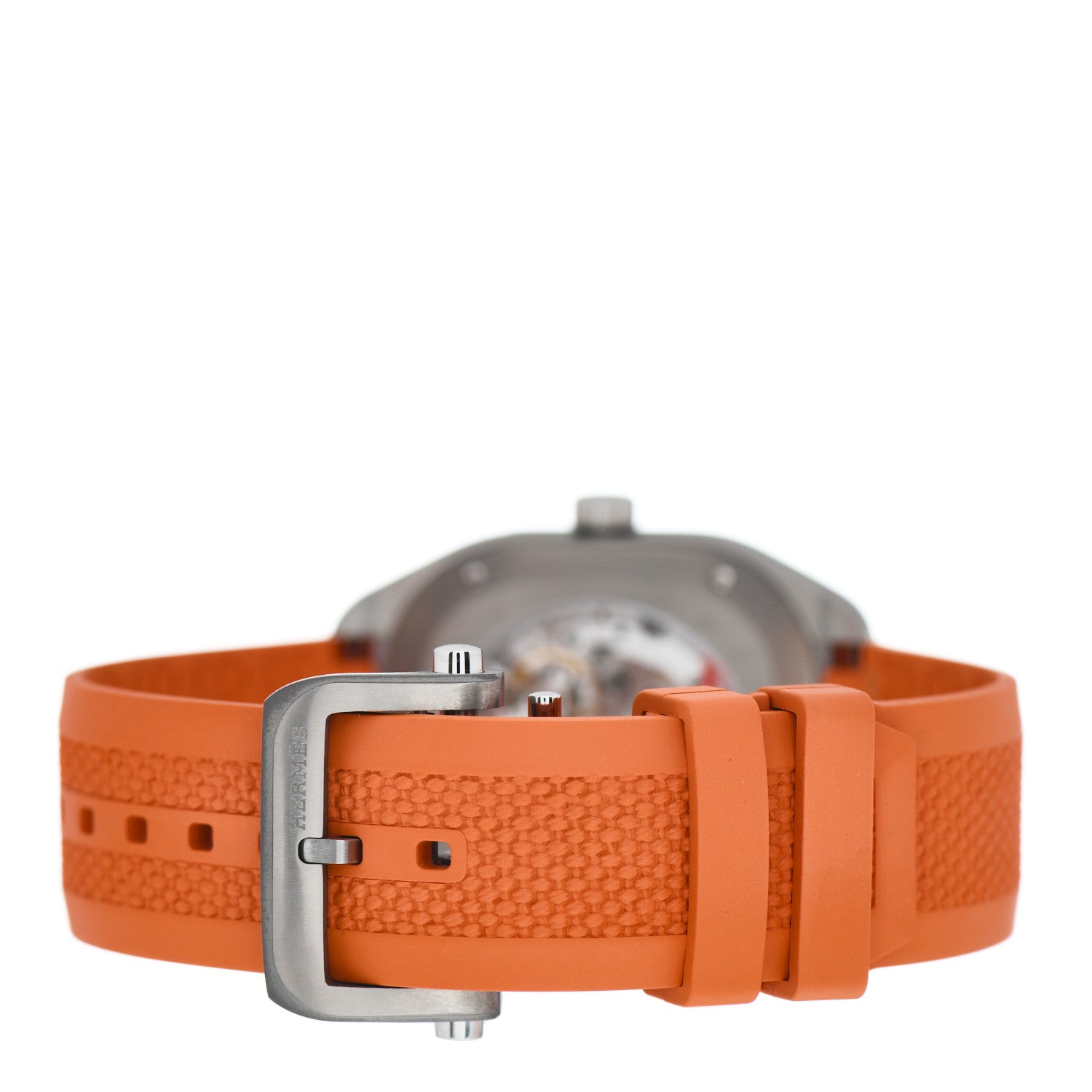 Hermes Titanium Rubber 39mm H08 Automatic Watch Orange 3 of 5