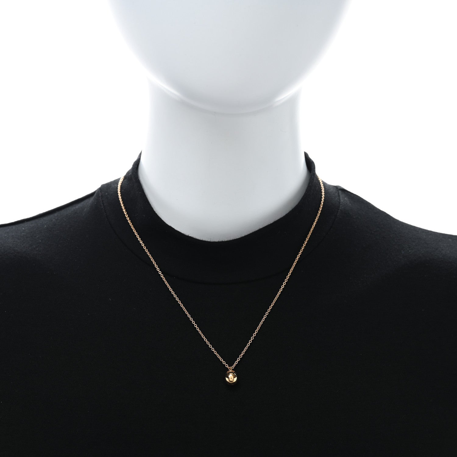 Tiffany 18K Rose Gold 8mm HardWear Ball Pendant Necklace 2 of 5