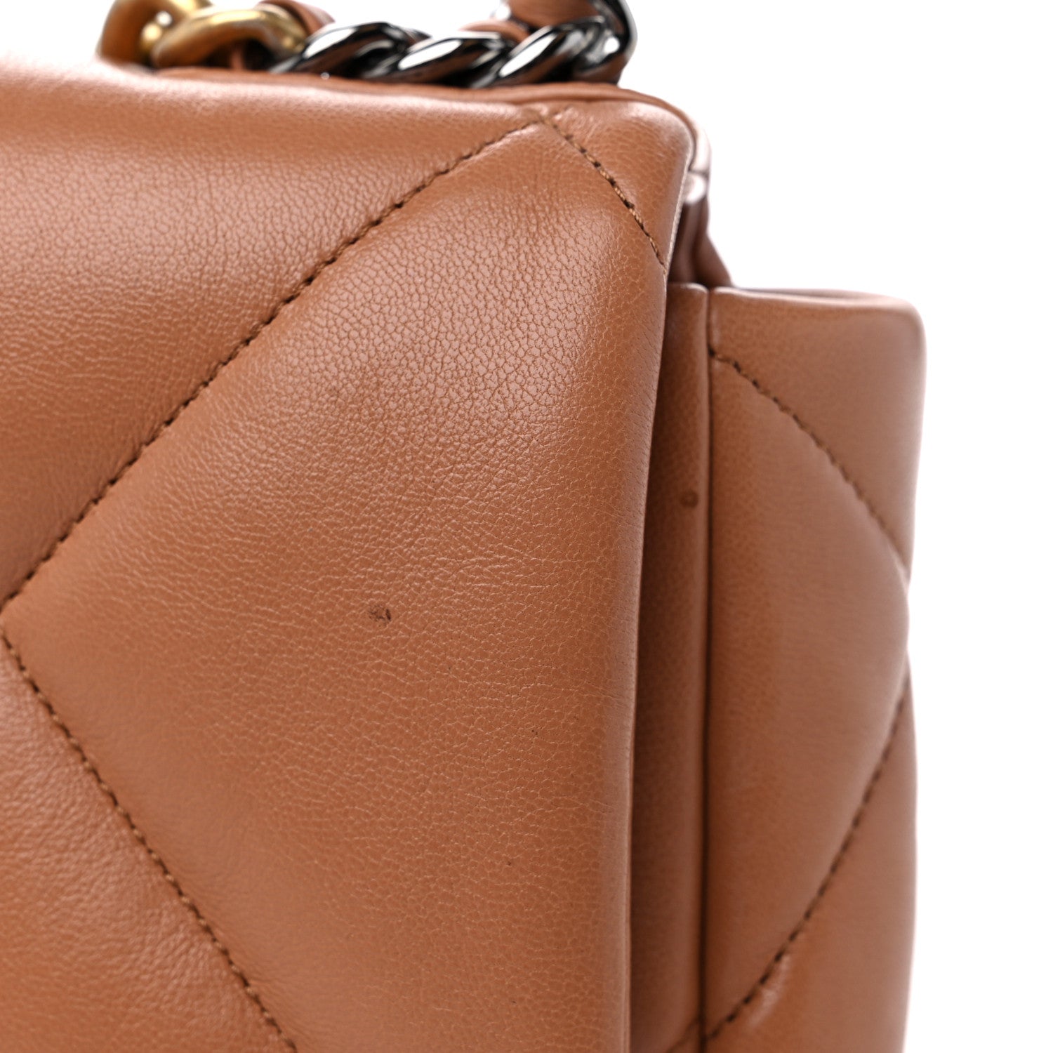 Chanel Lambskin Quilted Medium Chanel 19 Flap Brown 11 of 11