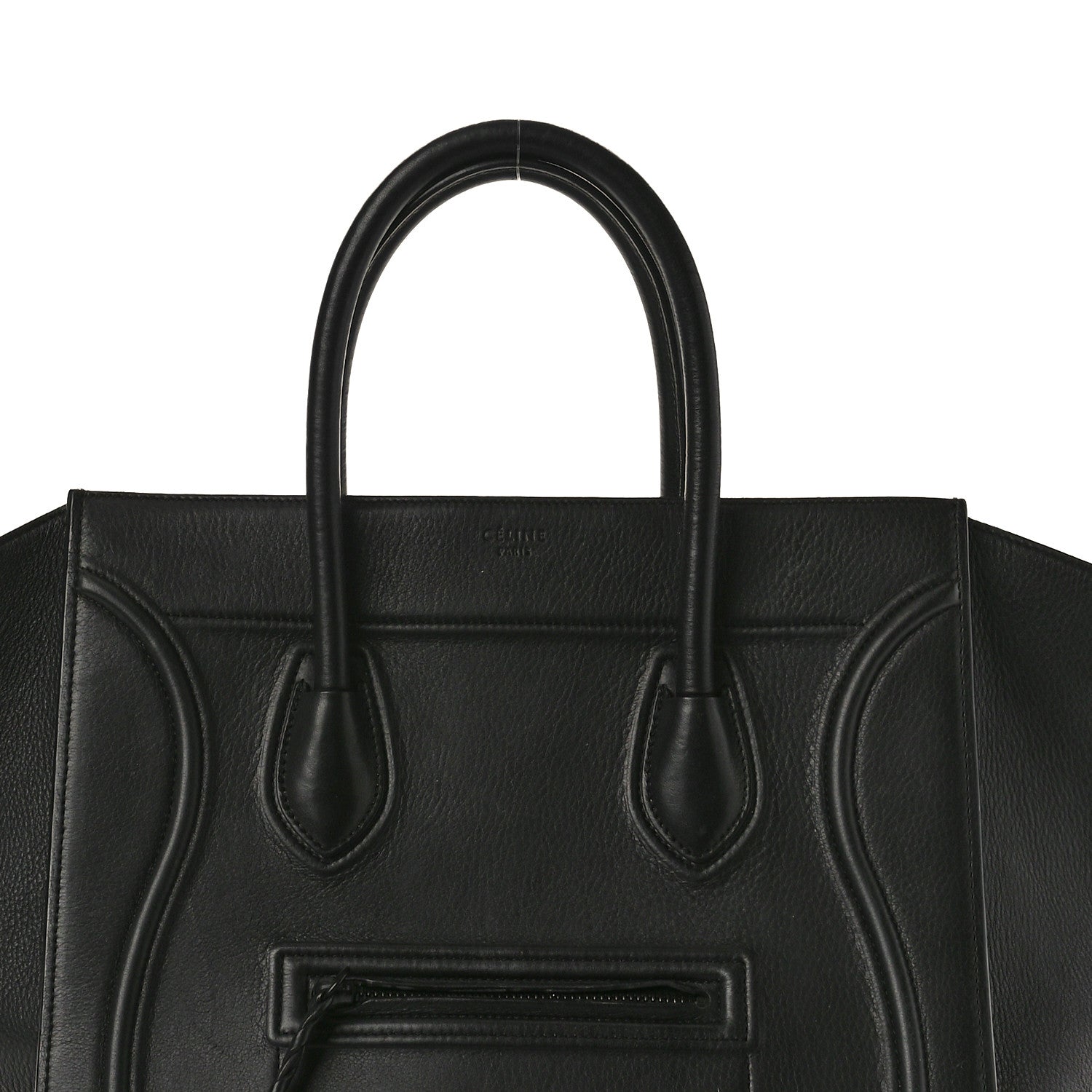 Celine Supple Calfskin Medium Phantom Luggage Black 8 of 12