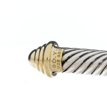 David Yurman Sterling Silver 14K Yellow Gold 5mm Cable Classics Bracelet 3 of 3