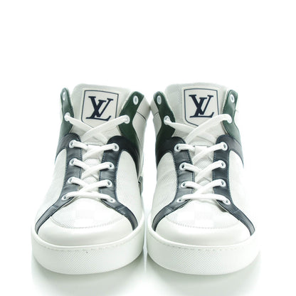 Louis Vuitton Calfskin Damier Meteor Sneakers 10 White 2 of 9