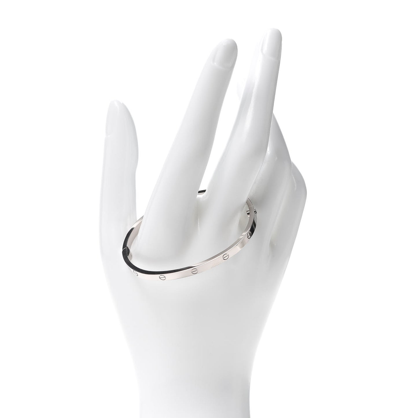 18K White Gold Small LOVE Bracelet 16
