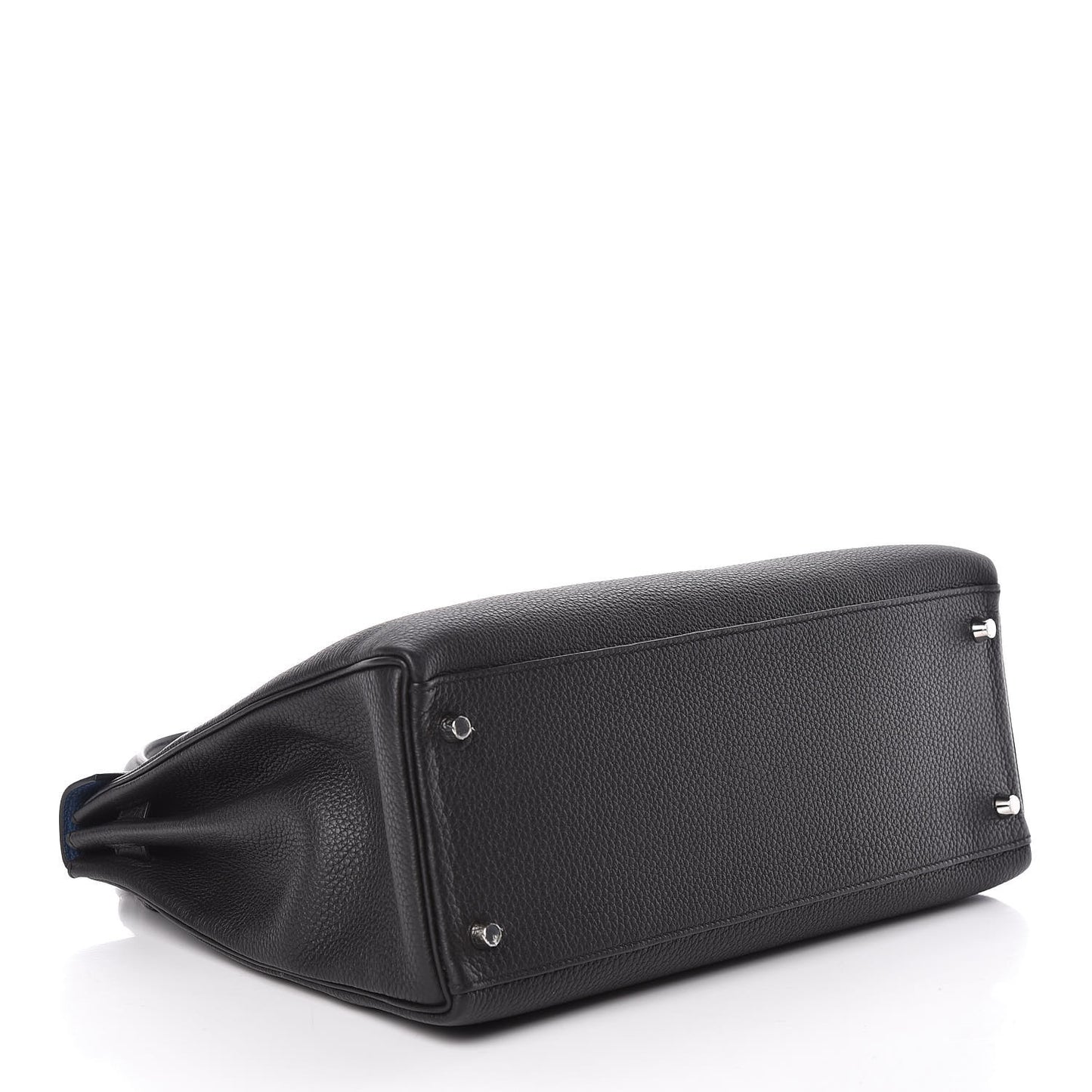 Togo Verso Kelly Retourne 35 Black Bleu Agate
