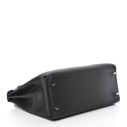 Hermes Togo Verso Kelly Retourne 35 Black Bleu Agate 5 of 15
