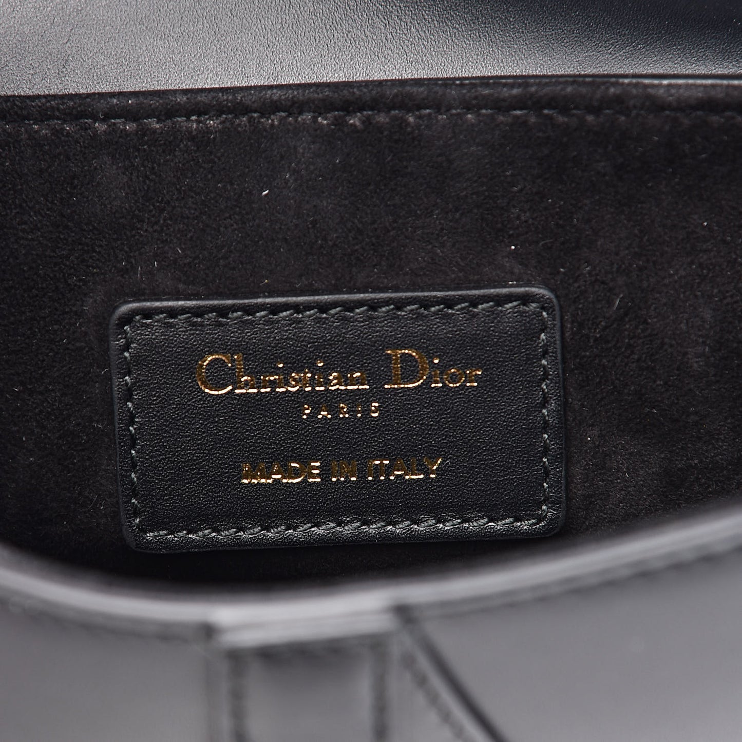 Calfskin Mini Saddle Bag Black