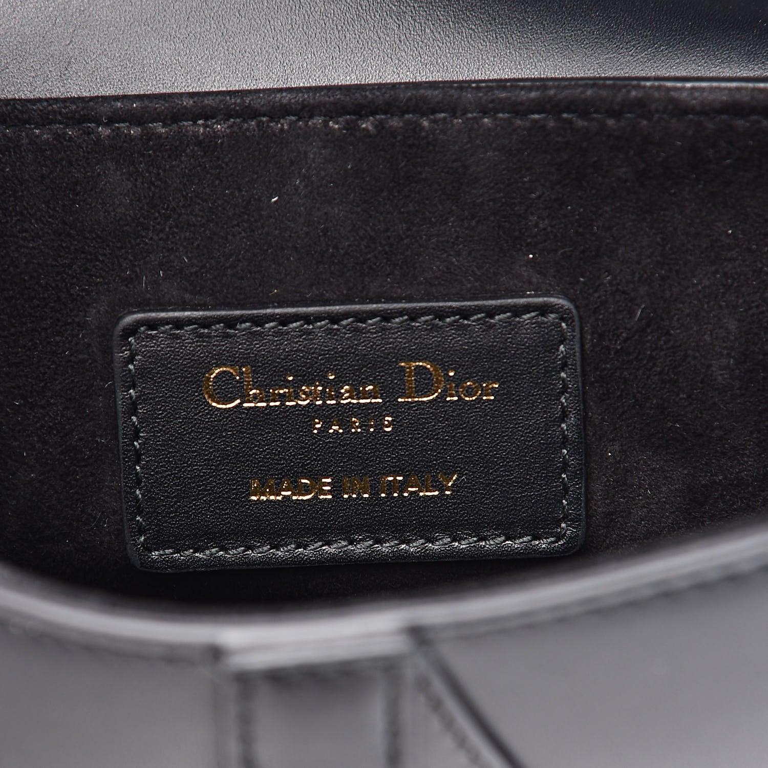 Christian Dior Calfskin Mini Saddle Bag Black 6 of 10