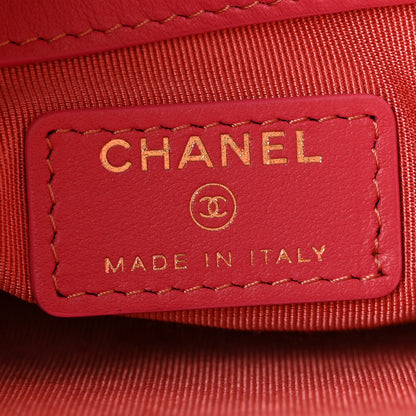 Chanel Tweed Large Chanel 19 Cosmetic Case Coral Pink 6 of 13