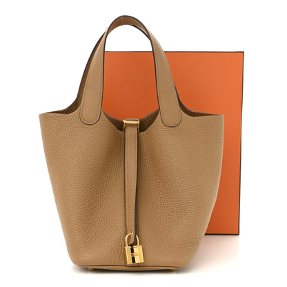 Hermes Taurillon Clemence Picotin Lock 18 PM Biscuit 11 of 11