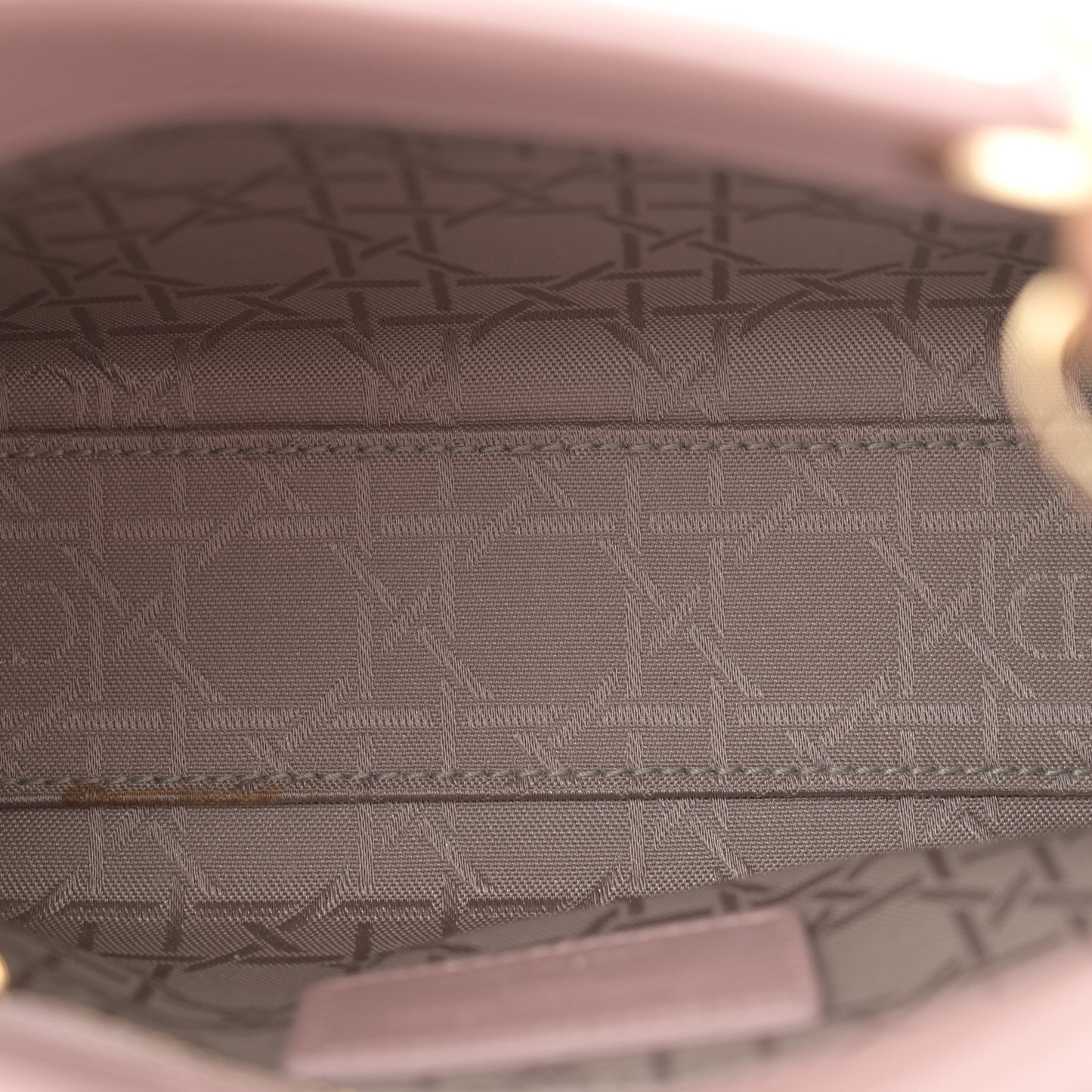 Metallic Lambskin Cannage Mini Lady Dior Lotus