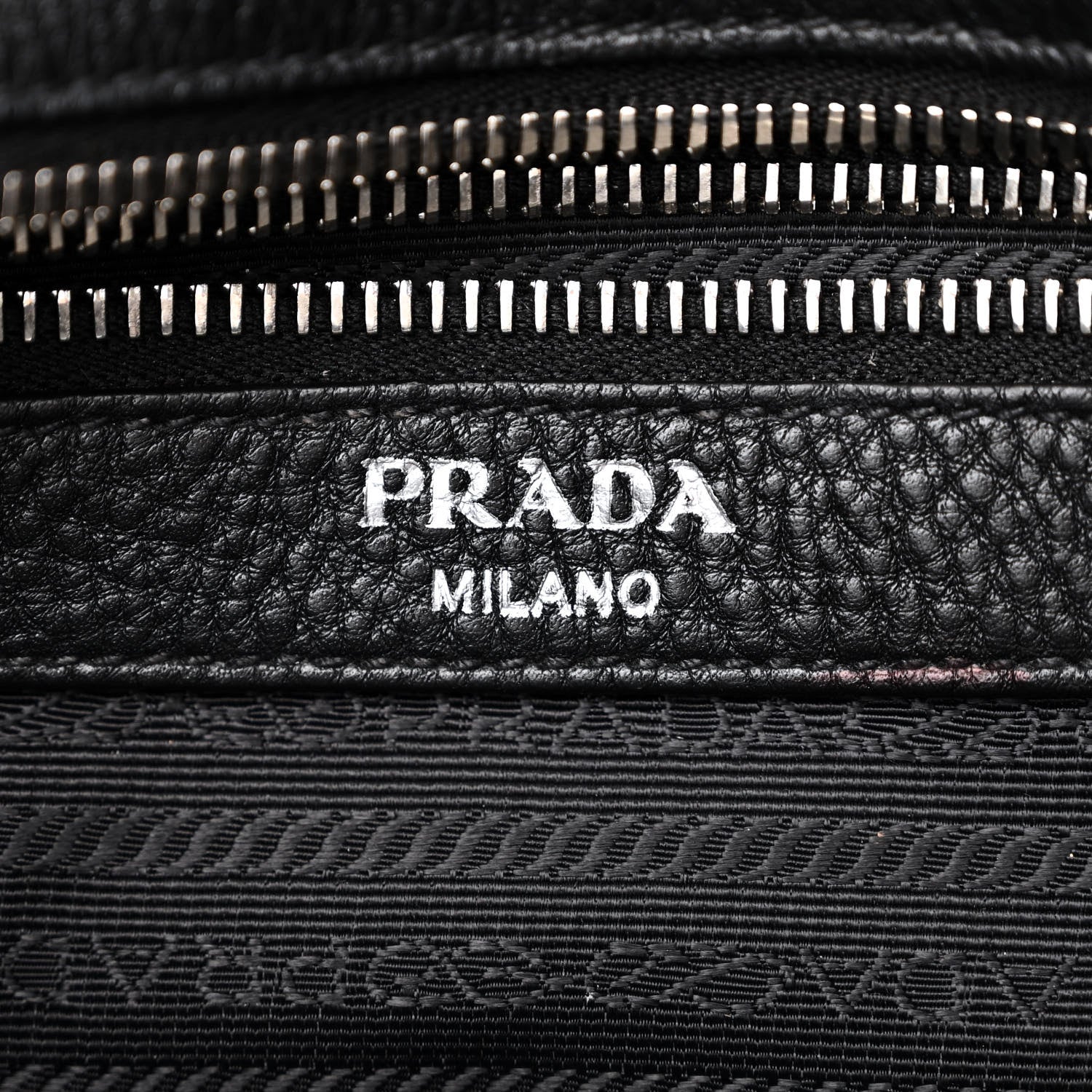 Prada Vitello Phenix Logo Hobo Black 6 of 11