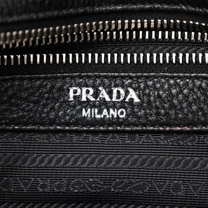Prada Vitello Phenix Logo Hobo Black 6 of 11