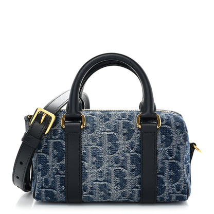 Christian Dior Denim Oblique Nano Groove 17 Bag Blue 1 of 12