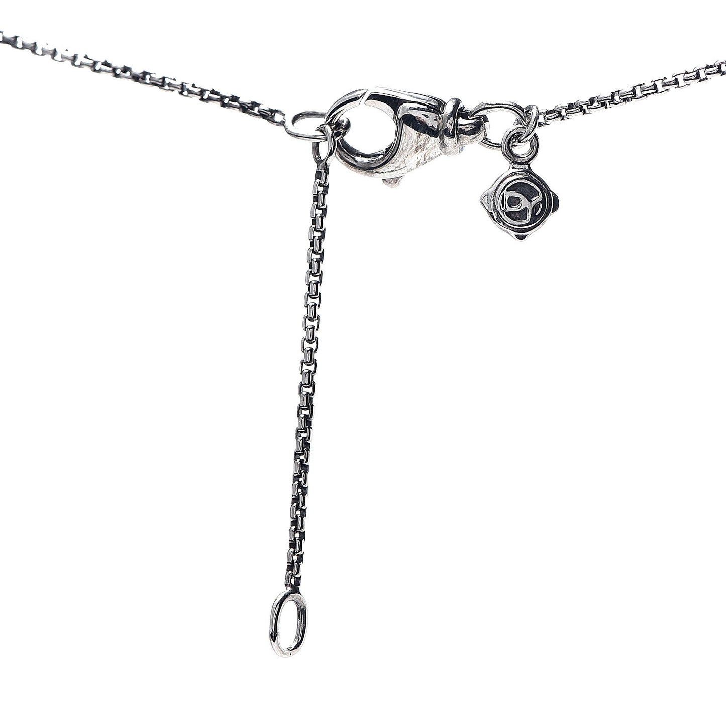 Sterling Silver 18K Yellow Gold 8mm Petite Chatelaine Pendant Necklace
