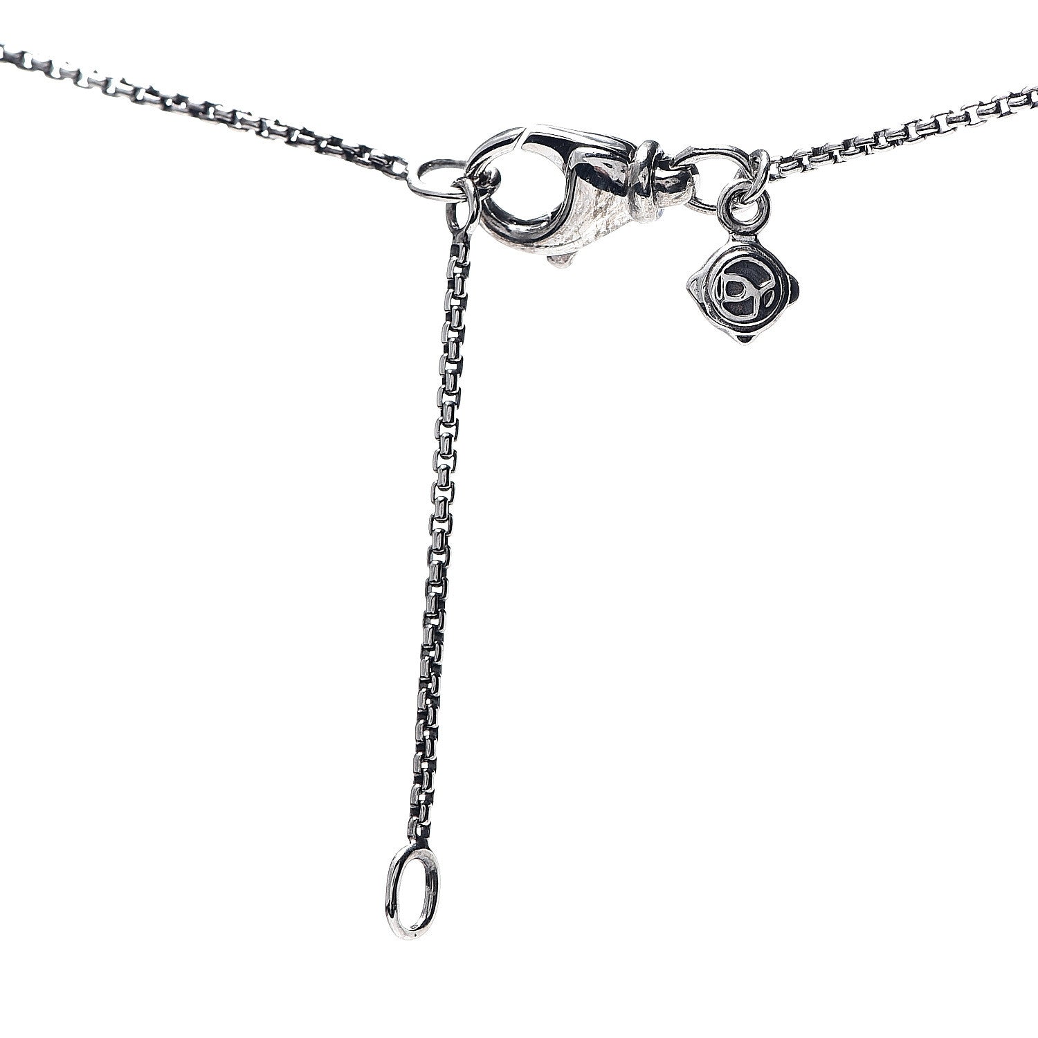 David Yurman Sterling Silver 18K Yellow Gold 8mm Petite Chatelaine Pendant Necklace 4 of 5