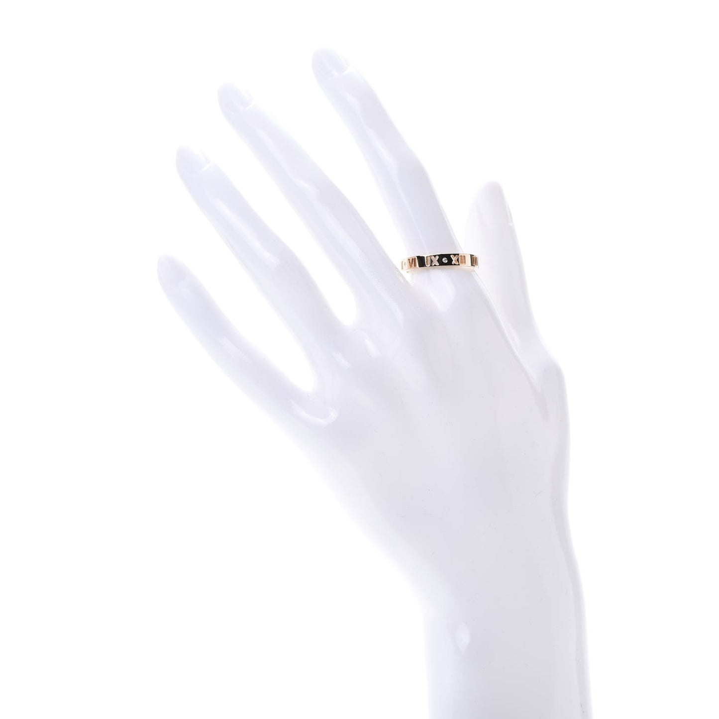 18K Rose Gold Diamond Atlas Pierced Ring 58 8.25