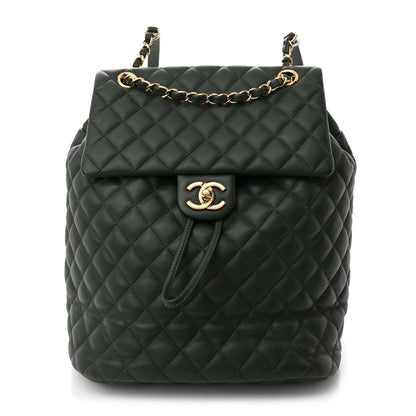 Chanel Lambskin Quilted Large Urban Spirit Backpack Dark Green 1 of 13